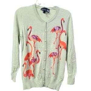Anthony Original Button Front Cardigan Sweater - Sparkly Flamingo